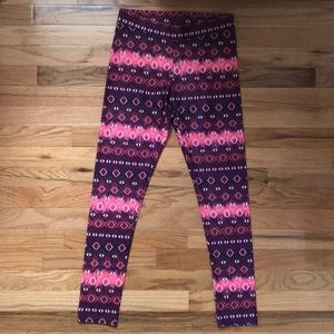 American Eagle Leggings Long (Maroon/Salmon)